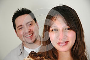 Couple with focus on woman