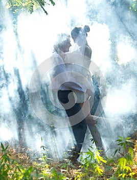 Couple in a forest