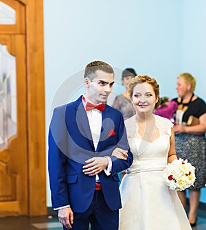 Couple Getting Married at an Outdoor Wedding Ceremony