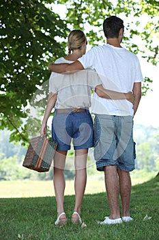 Couple going on a picnic