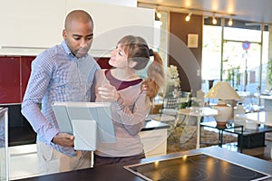 couple and great kitchen decor