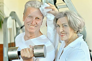 Couple in gym