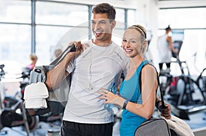 Couple in gym