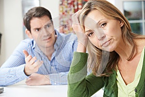 Couple Having Arguement At Home