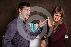 Couple having argument - family quarrel concept