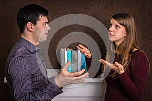 Couple having argument - family quarrel concept