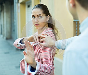 Couple having bad quarrel