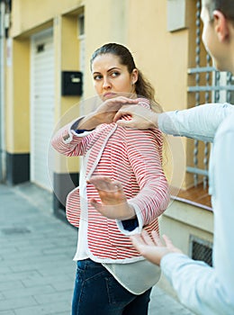 Couple having bad quarrel