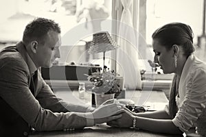 Couple having conversation