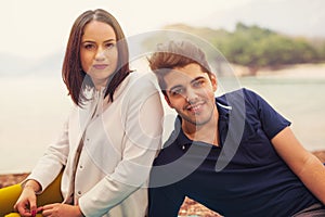 Couple having fun at the beach