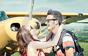 Couple having fun during an excursion