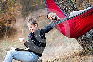 Couple having fun on a picnic