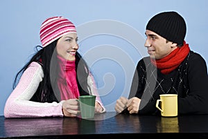 Couple having a funny conversation