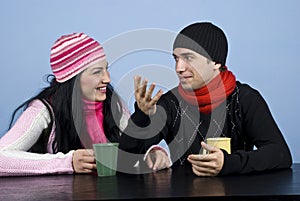 Couple having a funny conversation