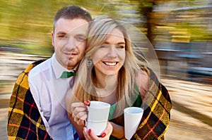 Couple having happy drink