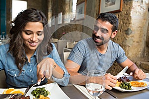 Couple having lunch