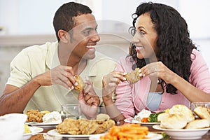 Couple Having Lunch At Home