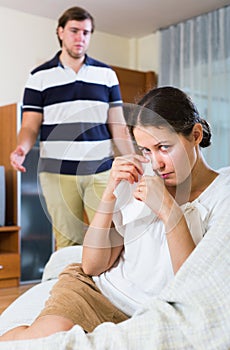 Couple having marriage crisis and quarrelling every day