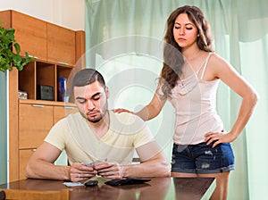 Couple having money problems