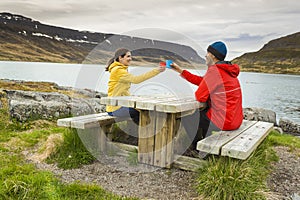 Couple having a nice day in nature