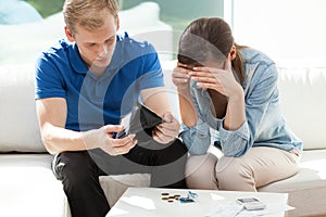 Couple having not enough money