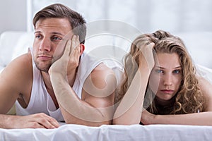 Couple having problems in bedroom