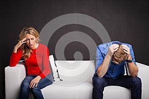 Couple having problems in their relationship