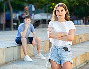 Couple is having a quarrel