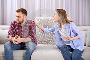 Couple having quarrel. Relationship problems