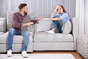 Couple having quarrel. Relationship problems