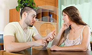 Couple having serious talking