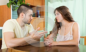 Couple having serious talking