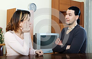 Couple having serious talking