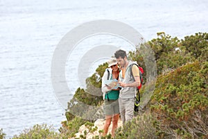 Couple of hikers on holidays