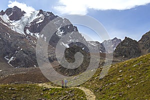 Hiking in the Ala Tau Mountains near Almaty, Kazakhstan