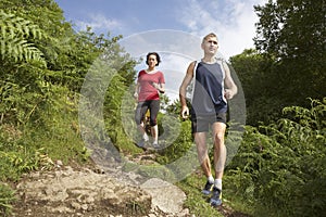 Couple Hiking On Trail