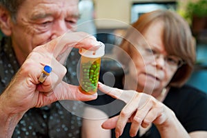 Couple at Home with Medication