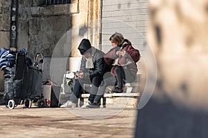 Homeless in Marseille, France
