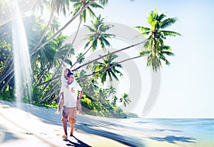 Couple Honeymoon Tropical Beach Romantic Concept