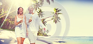 Couple Honeymoon Tropical Beach Romantic Concept