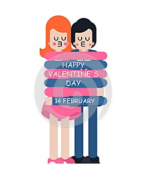 Couple hugs with long arms. Lovers with long arms. Hugs from loved ones. Concept for Valentine\'s Day