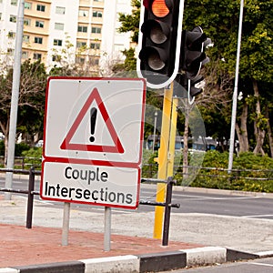 Couple intersections are so annoying to single intersections. a humorous sign.