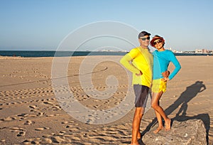 Couple at Iracema Beach, Brazil photo