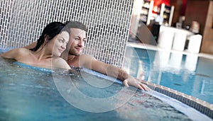 Couple in jacuzzi