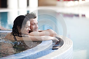 Couple in jacuzzi