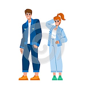 couple jeans vector