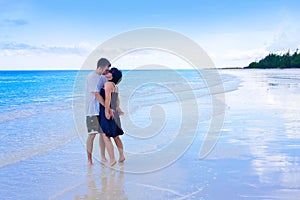 Couple kissing on the Beach