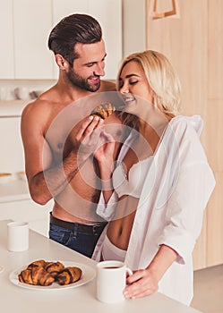 Couple in kitchen