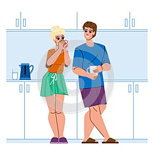 couple kitchen vector