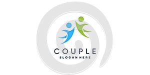 Couple logo with modern unique concept Premium Vector part 1